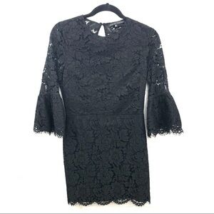 English Factory | Bell Sleeve Midi Lace Dress